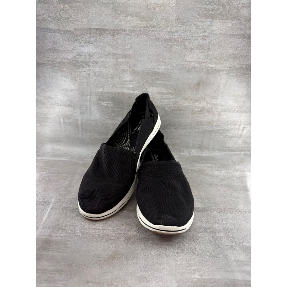 Clarks Cloudsteppers Sillian 2.0 Star Black Slip On Loafers Women Sz 8M